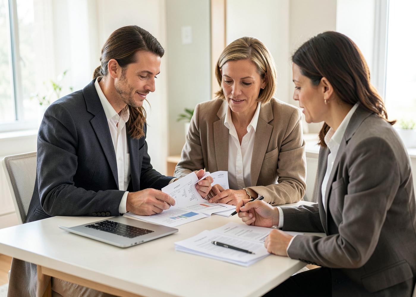 Advisor reviewing home equity options with homeowners